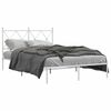 vidaXL Bed Frame | White | Steel | 120x200 cm | Bed Frame | Rectangular | Modern