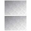 vidaXL Stair Tread 2 pcs 60 x 40 cm Silver Aluminium Rectangular