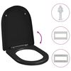 vidaXL Soft-close Toilet Seat with Quick-release Design Black