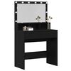 vidaXL Dressing Table Black Oak 80 x 41 x 134.5 cm Engineered Wood
