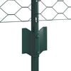 vidaXL Fence with Post Green 0.5 x 25 m Steel
