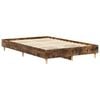 vidaXL Bed Frame No Mattress Smoked Oak 140x190 cm Engineered Wood