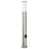vidaXL Bollard Light with Outlet 80 cm Stainless Steel IP44