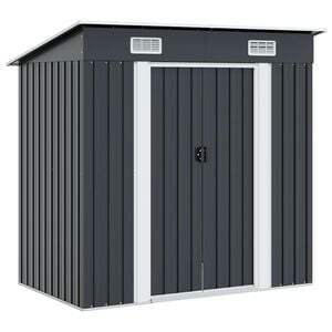 vidaXL Garden Shed Anthracite Steel
