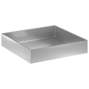 vidaXL Garden Planter Silver 80 x 80 x 20 cm Galvanised Steel