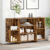 vidaXL Sideboard Smoked Oak 120x30x75 cm Engineered Wood
