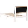 vidaXL Bed Frame with Headboard White 90 x 200 cm Solid Pine Wood
