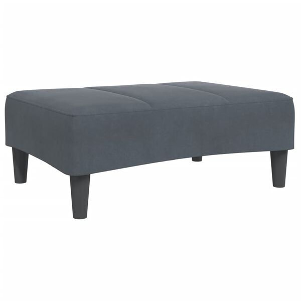 vidaXL Footstool Dark Grey 77x55x31 cm Velvet