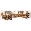 vidaXL Outdoor Sofa Set 9 pcs 9-Seaters Natural Solid Acacia Wood