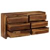vidaXL Drawer Cabinet Solid Acacia Wood 160x40x80 cm