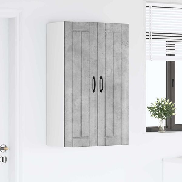 vidaXL Kitchen Cabinet Concrete Grey 60 x 31 x 100 cm Engineered Wood