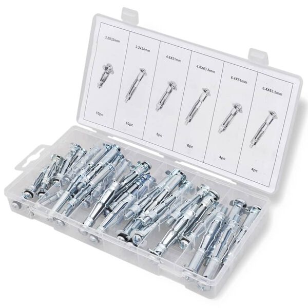 40 pcs Molly Bolt/Wall Anchor Assortment Kit