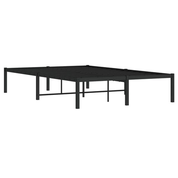 vidaXL Metal Bed Frame without Mattress Black 120x190cm