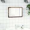 vidaXL Bathroom Mirror with LED Light Old Wood 60x8.5x38 cm