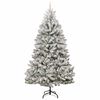 vidaXL Artificial Christmas Tree Green and White 300 cm PVC and Metal