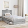 vidaXL Bed Frame with Drawer Grey Sonoma 90 x 190 cm Engineered Wood