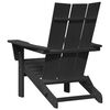 vidaXL Garden Chair 2 pcs Black 80.5 x 74.5 x 92 cm Polyethylene