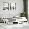 vidaXL Daybed with Trundle without Mattress White 100x190 cm Steel