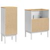 vidaXL Bathroom Furniture Set FLORO 2 pcs White Solid Pine Wood