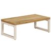 vidaXL Coffee Table 100x50x35 cm Solid Mango Wood and Steel
