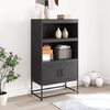 vidaXL Highboard Black 68.5x38.5x123.5 cm Steel
