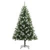 vidaXL Artificial Hinged Christmas Tree with Flocked Snow 150 cm