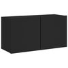 vidaXL 6 Piece TV Wall Units Black Engineered Wood