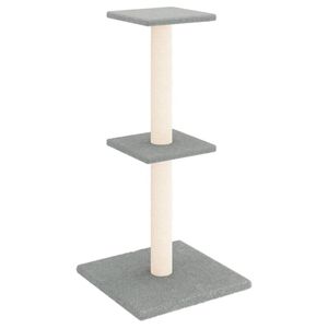 vidaXL Cat Tree with Sisal Scratching Posts Light Grey 73 cm