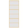 vidaXL Sliding Door Gold 76x205 cm Frosted ESG Glass and Aluminium