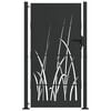 vidaXL Garden Gate with Lock Black 85 x 180 cm Powder-coated steel