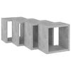 vidaXL Wall Cube Shelves 4 pcs Concrete Grey 22x15x22 cm
