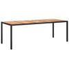 vidaXL Garden Table Black 250 x 100 x 75 cm Poly Rattan