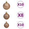 vidaXL Artificial Hinged Christmas Tree 300 LEDs & Ball Set 300 cm