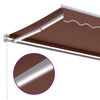 vidaXL Manual Retractable Awning with LED Brown 400x350 cm