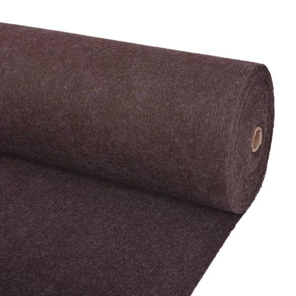 vidaXL Exhibition Carpet Rib 1.2x10 m Brown