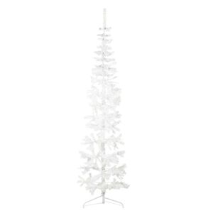 vidaXL Slim Artificial Half Christmas Tree with Stand White 240 cm