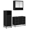 vidaXL Bathroom Furniture Set 3 pcs Black Oak Engineered Wood