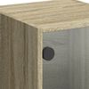 vidaXL Highboard with Glass Doors Sonoma Oak 35x37x109 cm