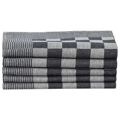 vidaXL 20 Piece Towel Set Black and White Cotton