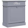 vidaXL Shoe Cabinet Grey 50x28x58 cm Paulownia Wood