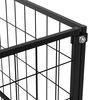 vidaXL Dog Kennel Black 10 m&sup2; Steel