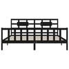 vidaXL Bed Frame without Mattress Black 200x200 cm Solid Wood Pine