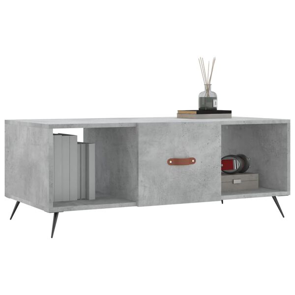 vidaXL Coffee Table Concrete Grey 102x50x40 cm Engineered Wood