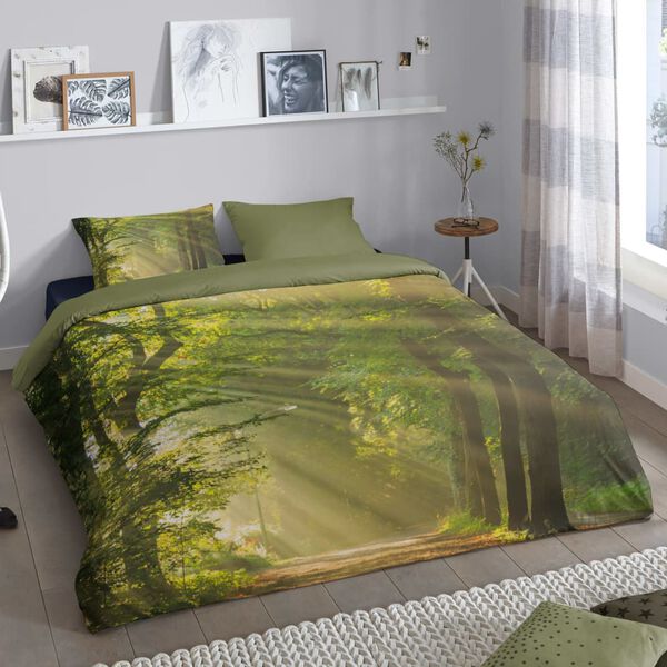 Good Morning Duvet Cover WOODS 200x200 cm Green