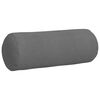 vidaXL Bolster Pillows 2 pcs Dark Grey Ø 25 x 70 cm Microfibre Fabric