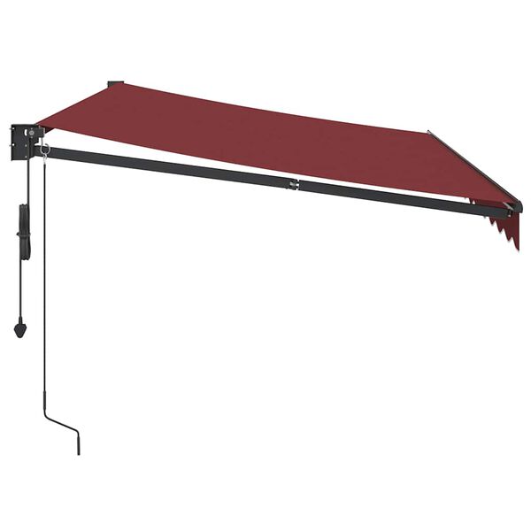 vidaXL Automatic Retractable Awning Burgundy 350x250 cm