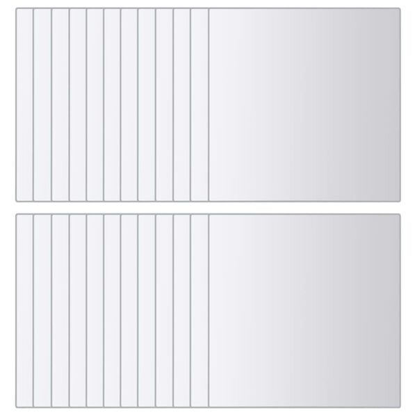 vidaXL 48 pcs Mirror Tiles Square Glass