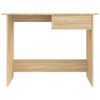 vidaXL Desk Sonoma Oak 100x50x76 cm Engineered Wood