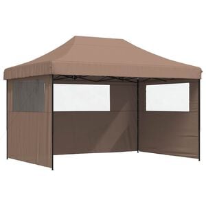 vidaXL Party Tent Folding Brown 279 x 410 x 315 cm Oxford Fabric