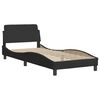 vidaXL Bed Frame "Dover" Black 90x190 cm Single Velvet